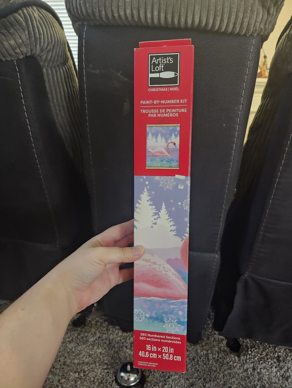 Christmas Paint-By-Number Kit - Pink/White